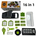 Vegetable Chopper, 16-in-1 Multifunctional Food Chopper, Professional Onion Chopper, Vegetable Cutter with Container